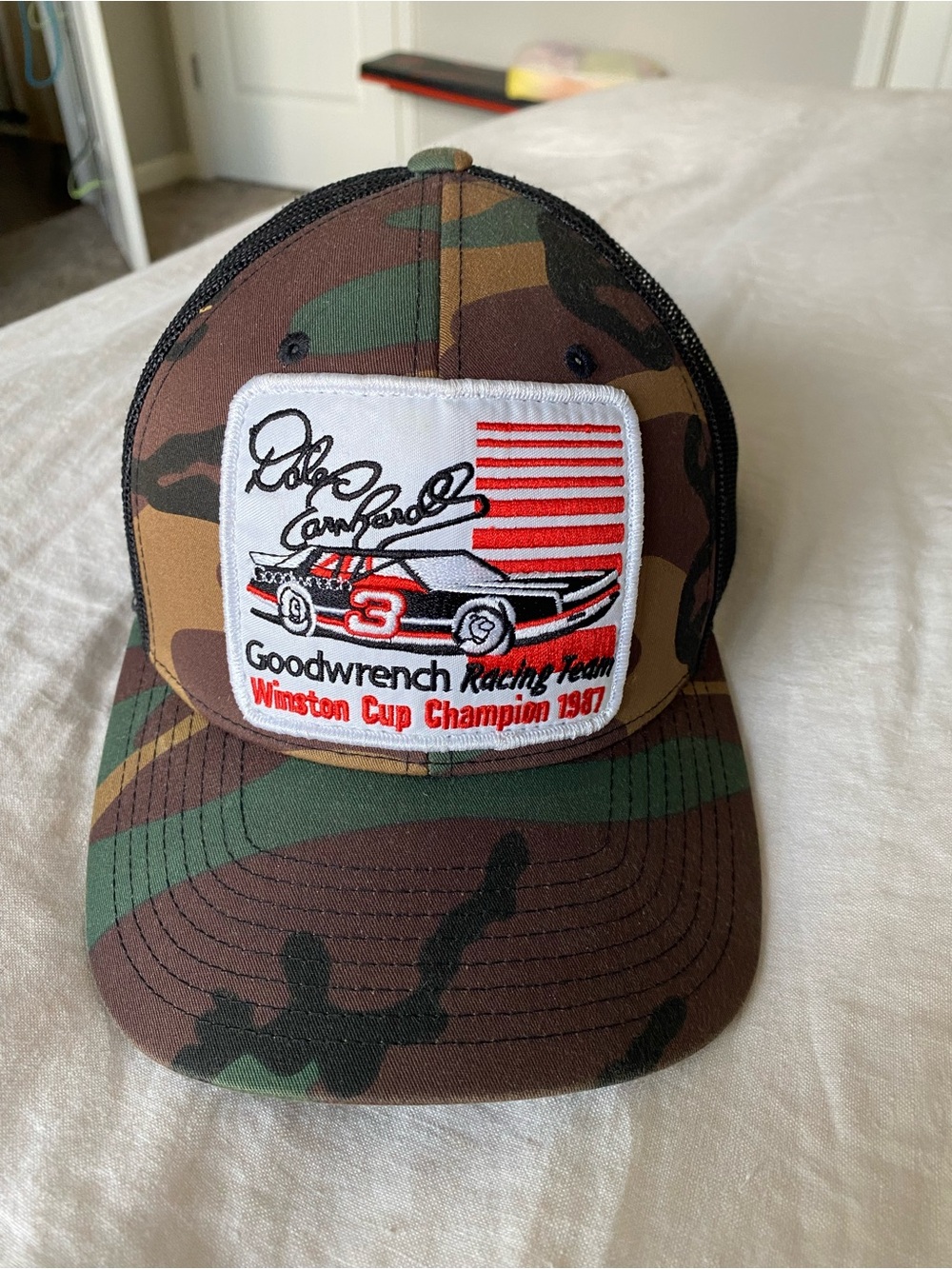 Dale Earnhardt Camo Trucker Hat - Green/Brown